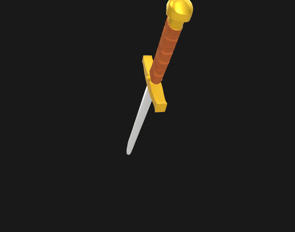 Low Poly Stylized Fantasy Sword Game Ready Low-poly 3D model_8