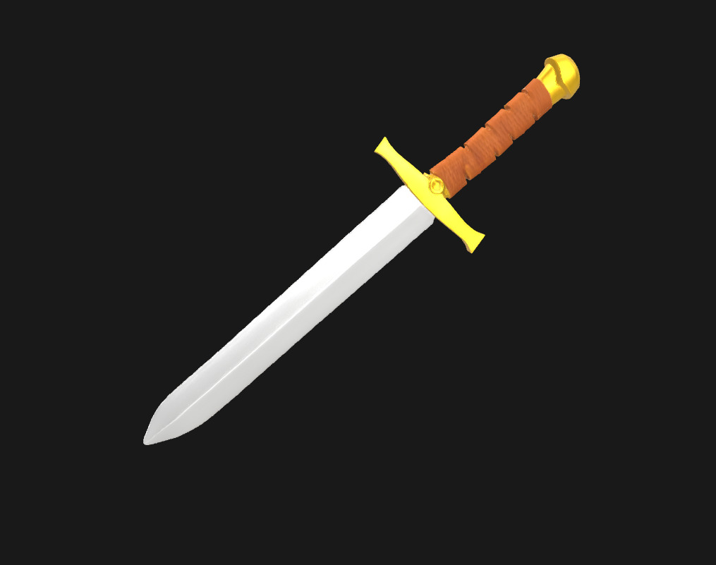 Low Poly Stylized Fantasy Sword Game Ready Low-poly 3D model_3