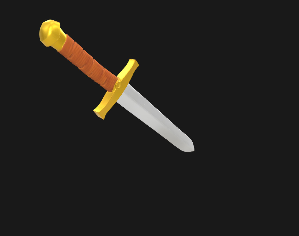 Low Poly Stylized Fantasy Sword Game Ready Low-poly 3D model_13