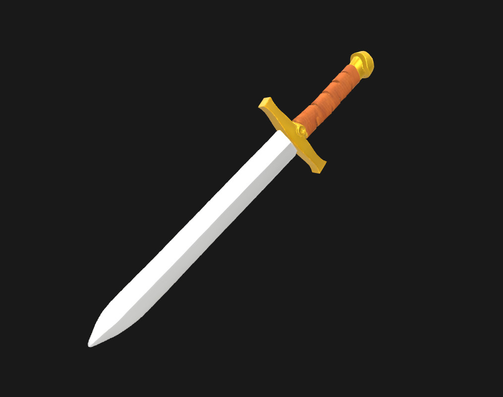 Low Poly Stylized Fantasy Sword Game Ready Low-poly 3D model_1