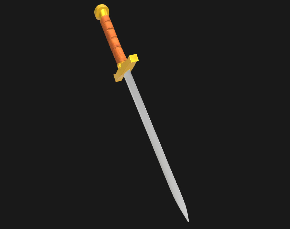 Low Poly Stylized Fantasy Sword Game Ready Low-poly 3D model_20