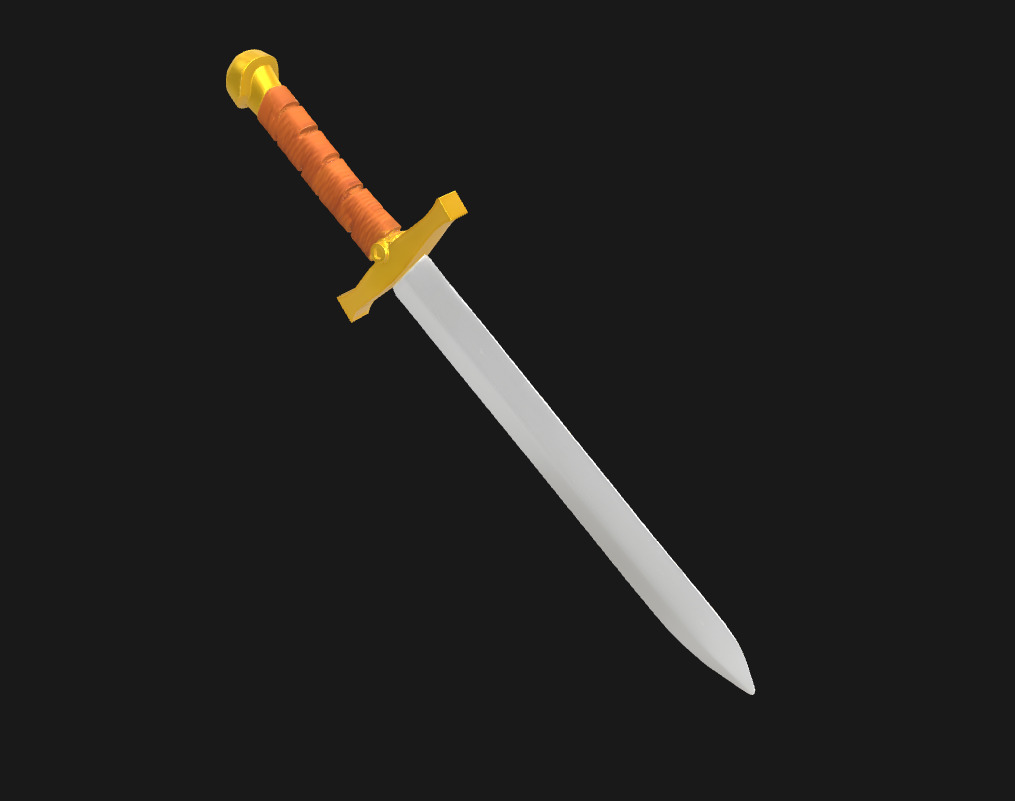 Low Poly Stylized Fantasy Sword Game Ready Low-poly 3D model_18