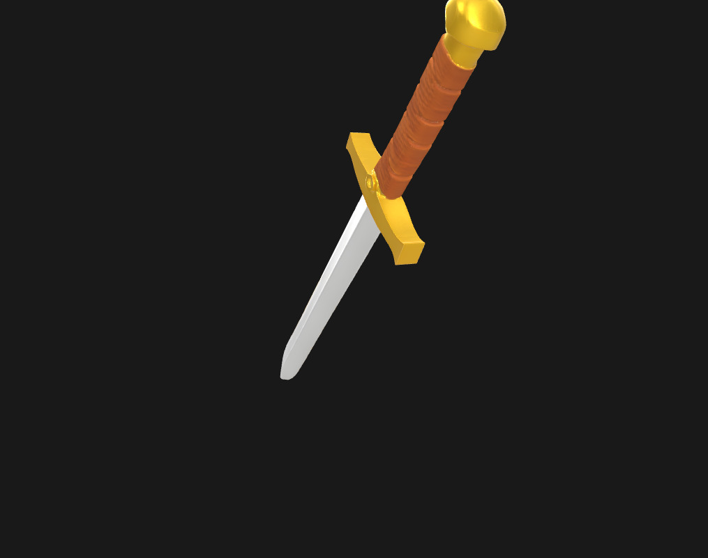 Low Poly Stylized Fantasy Sword Game Ready Low-poly 3D model_7