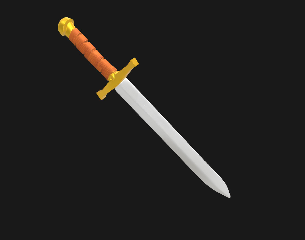 Low Poly Stylized Fantasy Sword Game Ready Low-poly 3D model_17