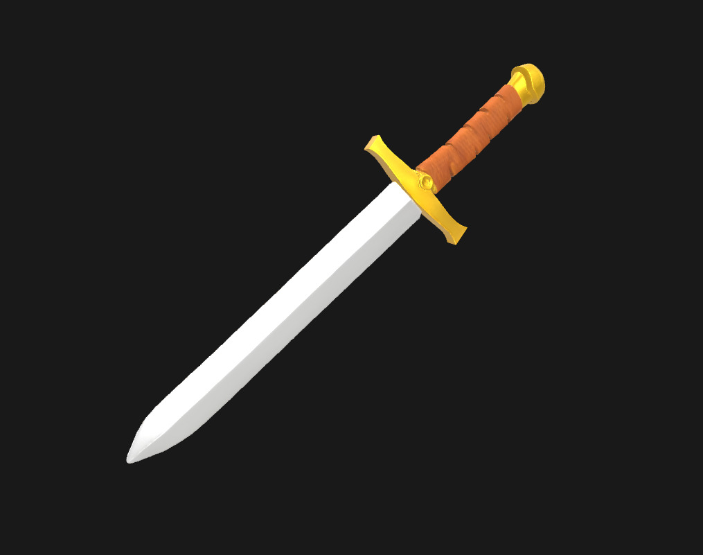 Low Poly Stylized Fantasy Sword Game Ready Low-poly 3D model_2
