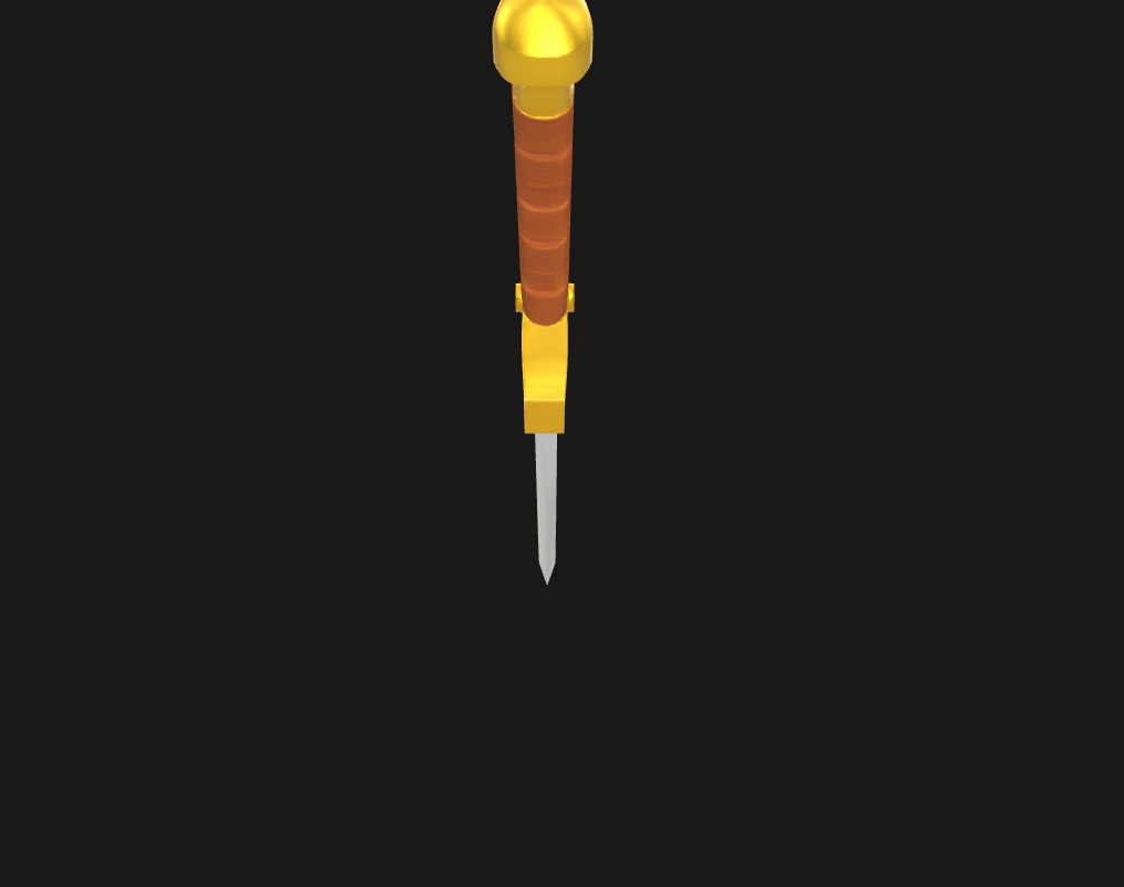 Low Poly Stylized Fantasy Sword Game Ready Low-poly 3D model_9