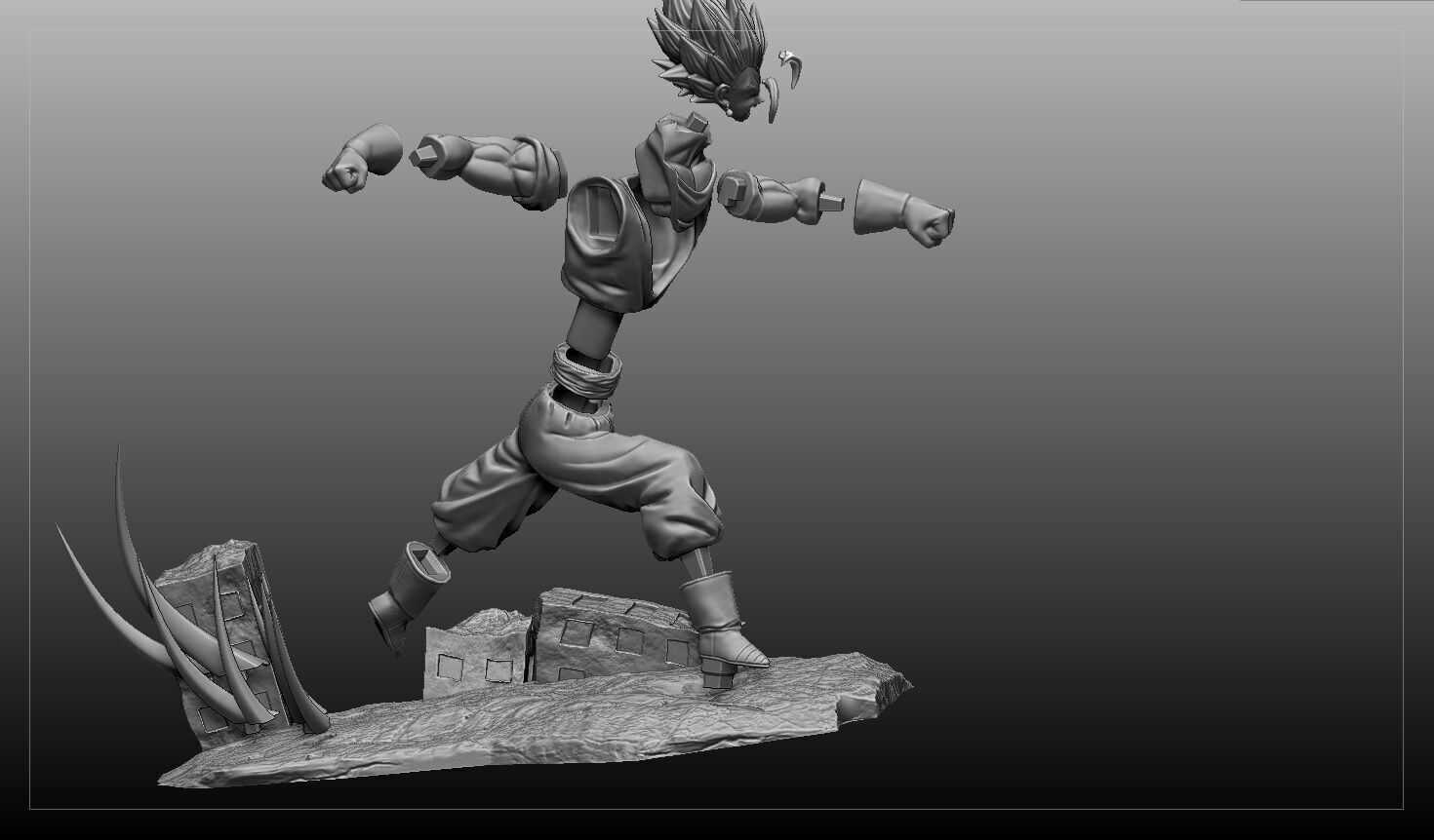 Diorama Vegeto VS Zamasu 3D print model_22