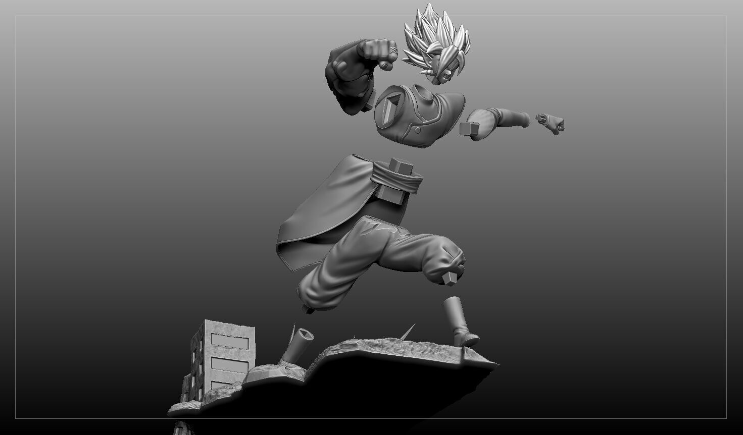 Diorama Vegeto VS Zamasu 3D print model_13