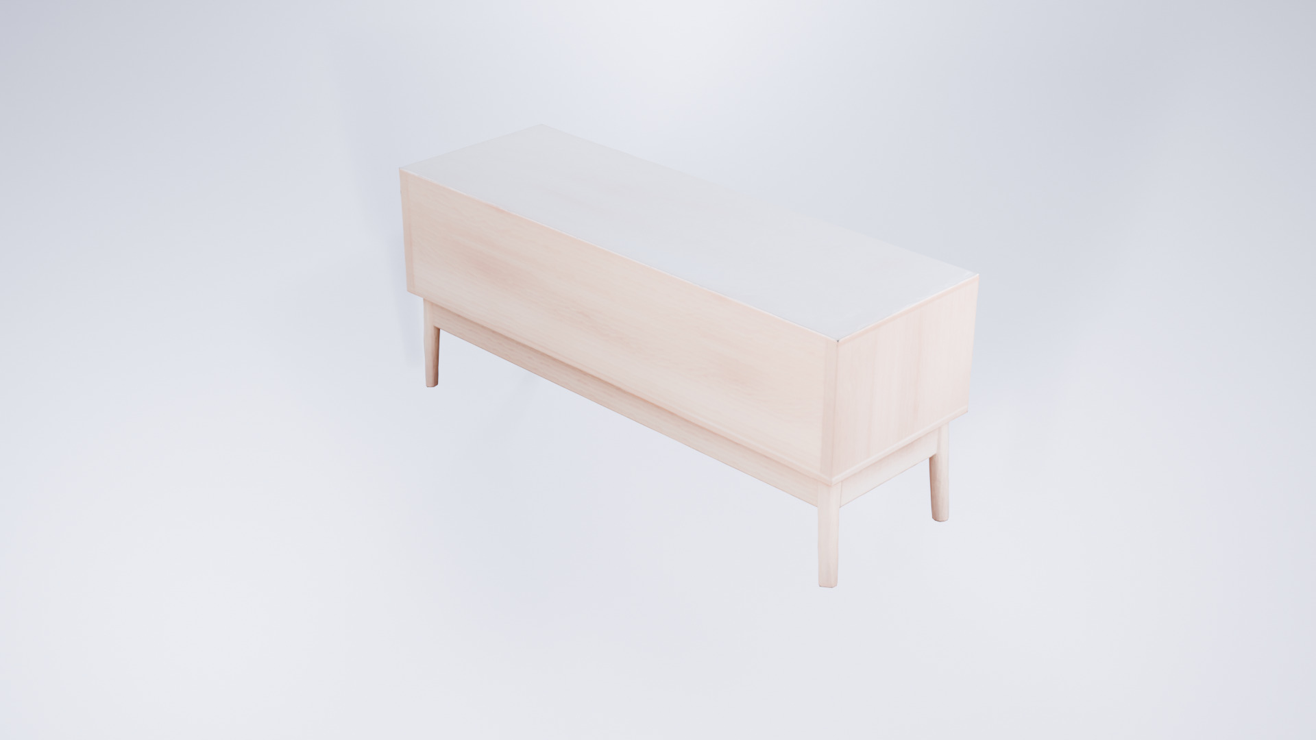 Low Poly TV Stand Cabinet - Modern Static Model 3D model_2