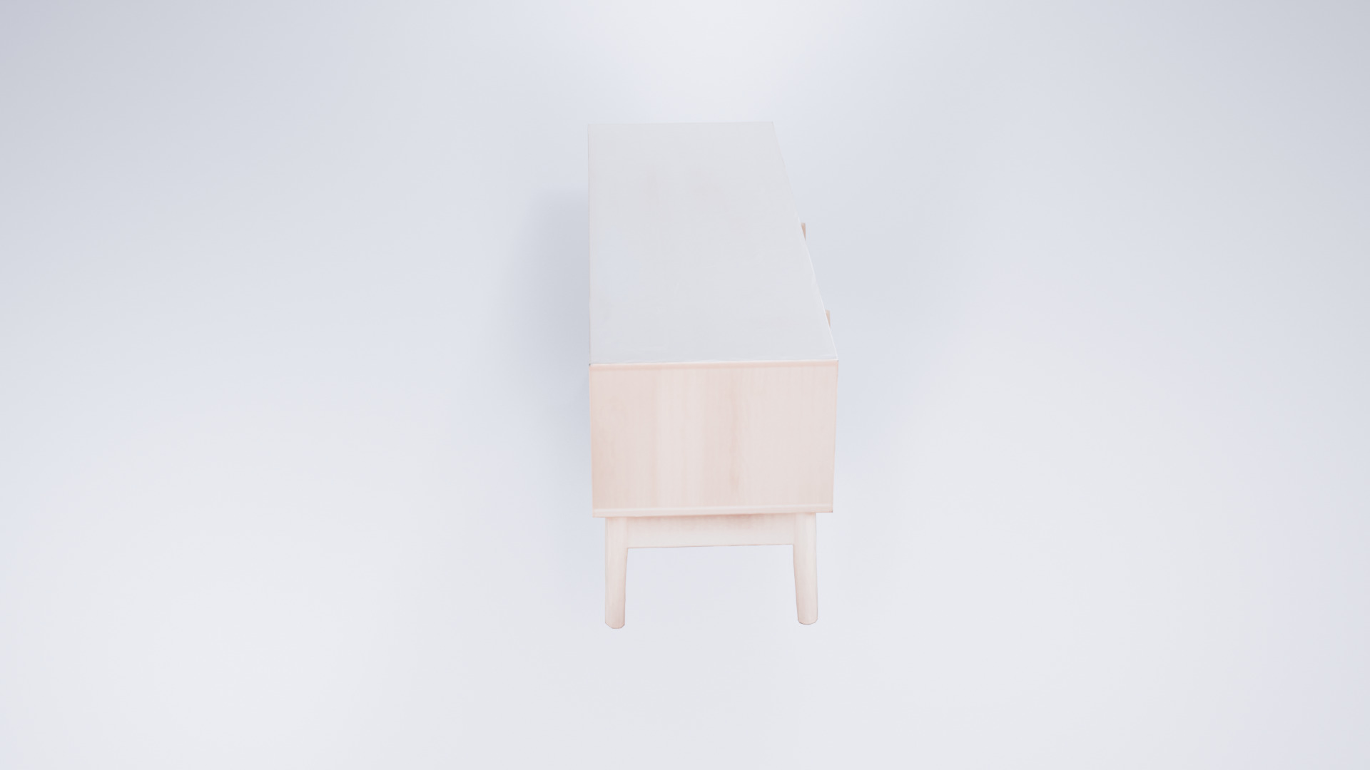 Low Poly TV Stand Cabinet - Modern Static Model 3D model_3