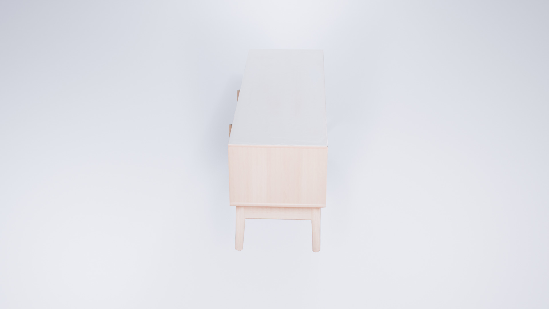 Low Poly TV Stand Cabinet - Modern Static Model 3D model_5