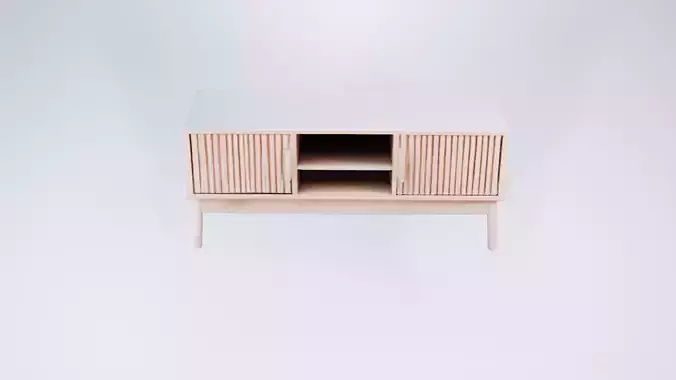 Low Poly TV Stand Cabinet - Modern Static Model