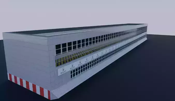 Racing Track Building  Realistic Model Low poly