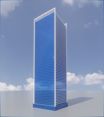 Parametric Building 1a5 3D model 4