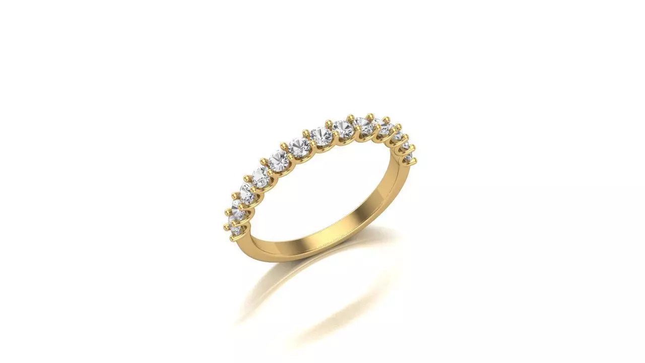 A Symphony of SparkleThe Diamond Half Eternity Band 3D print model_0