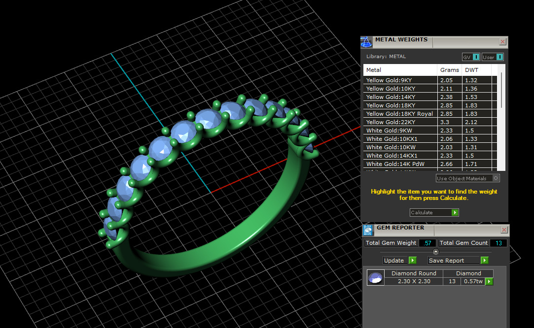 A Symphony of SparkleThe Diamond Half Eternity Band 3D print model_3