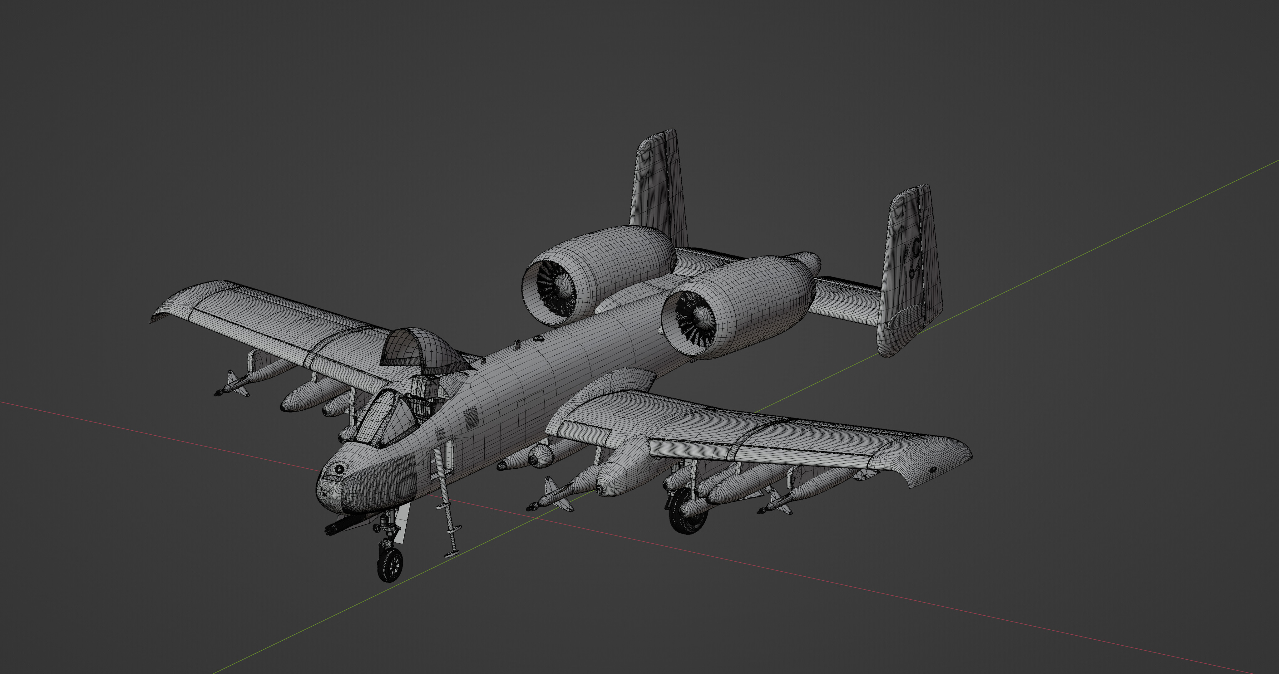 Fairchild Republic A-10 Thunderbolt II 3D model_7