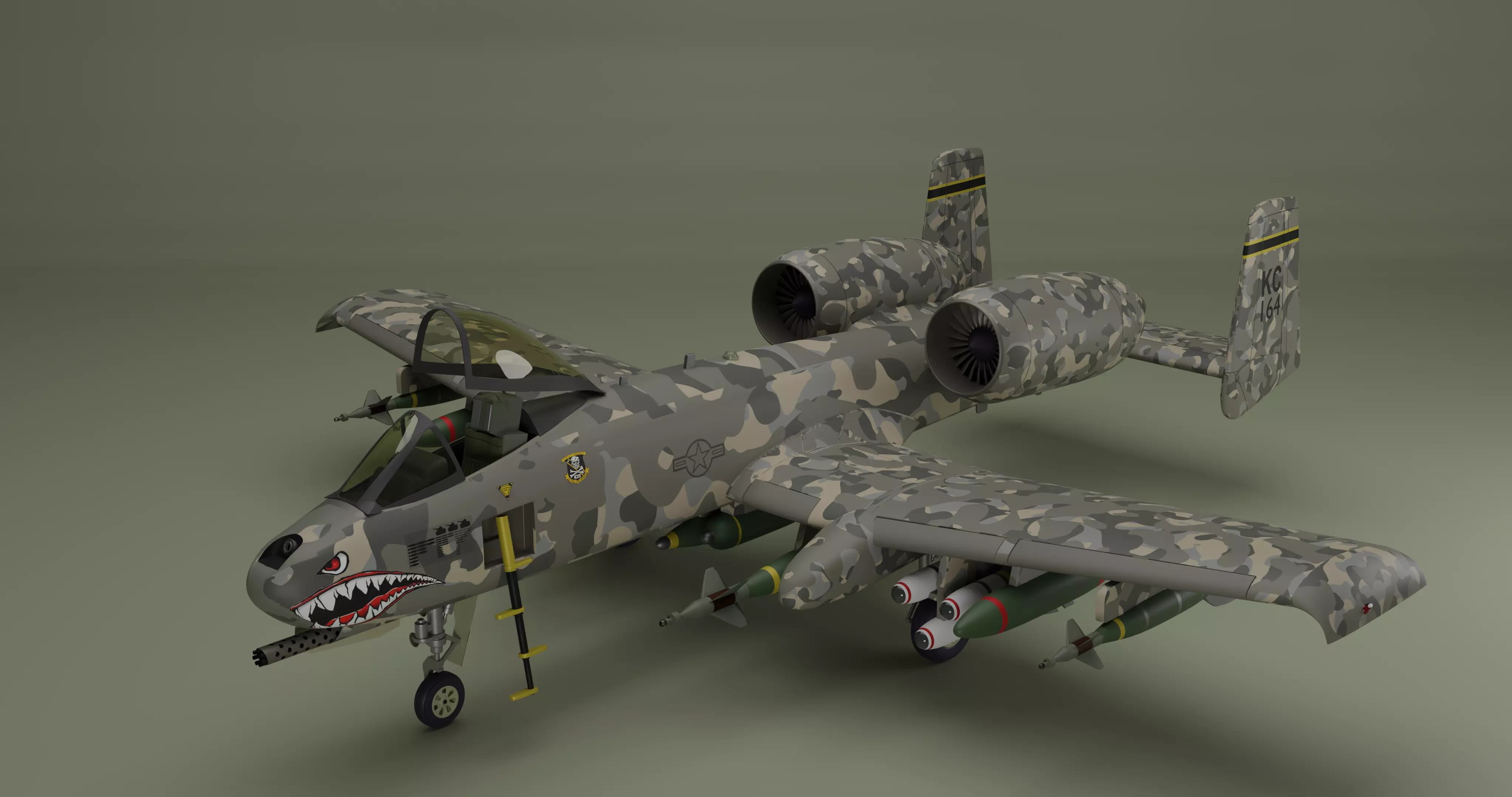 Fairchild Republic A-10 Thunderbolt II 3D model_0