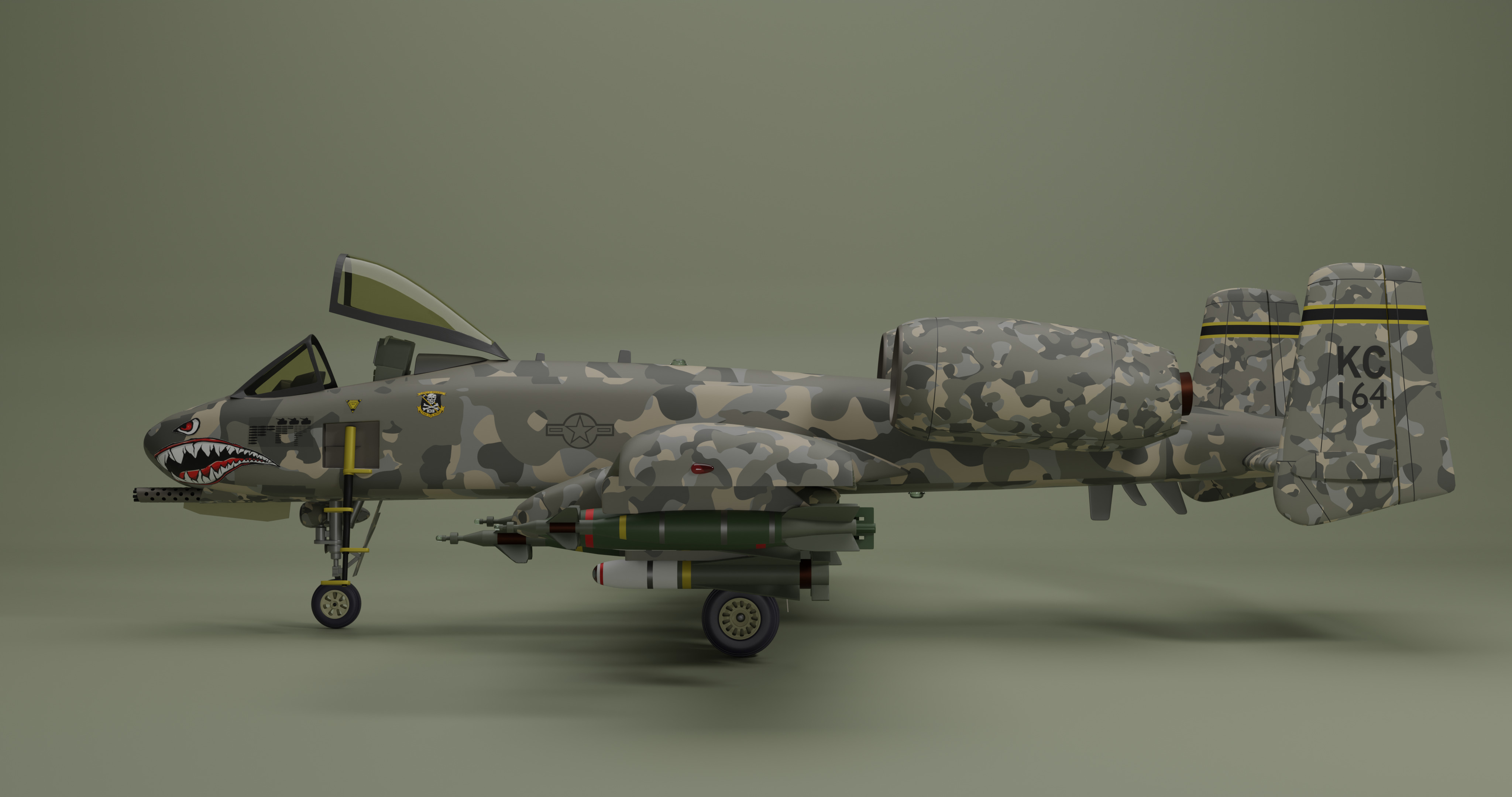 Fairchild Republic A-10 Thunderbolt II 3D model_2