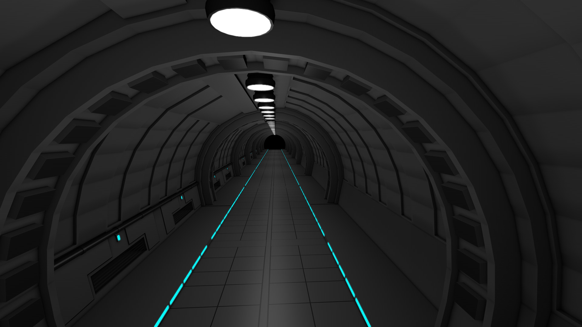 Tunnel Interior 3D model_4