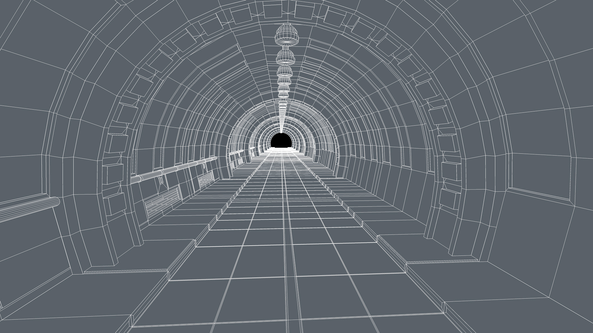 Tunnel Interior 3D model_8