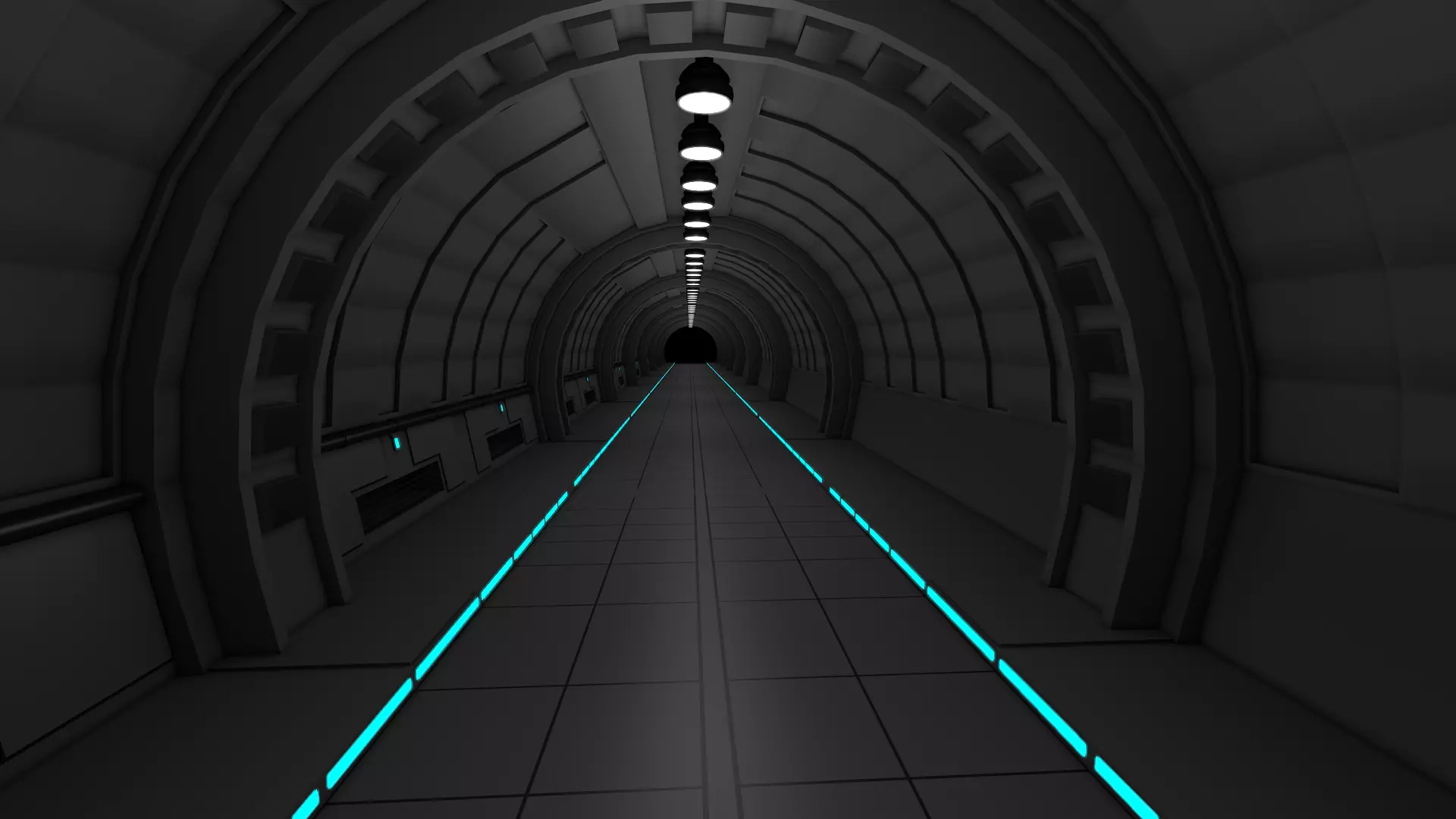 Tunnel Interior 3D model_0