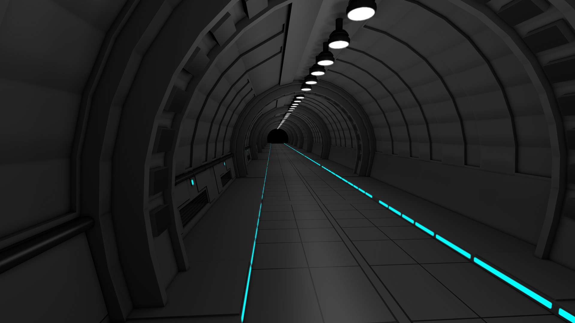 Tunnel Interior 3D model_1