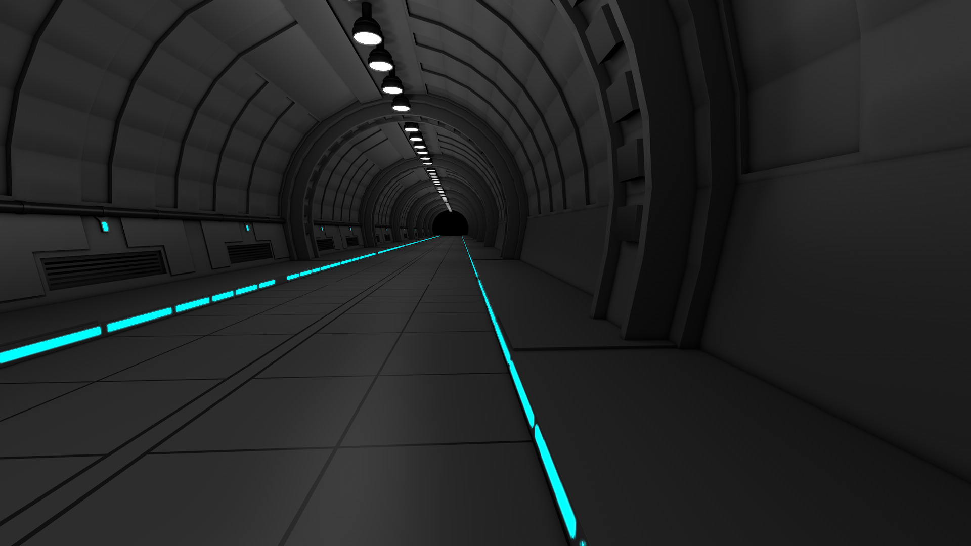 Tunnel Interior 3D model_3
