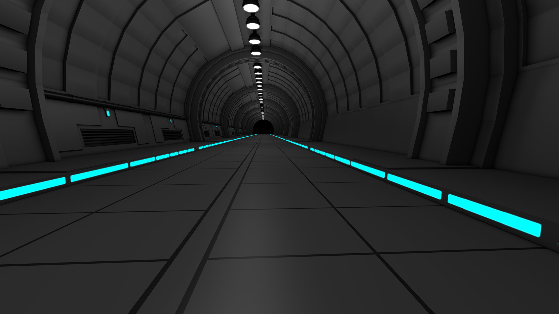 Tunnel Interior 3D model_2
