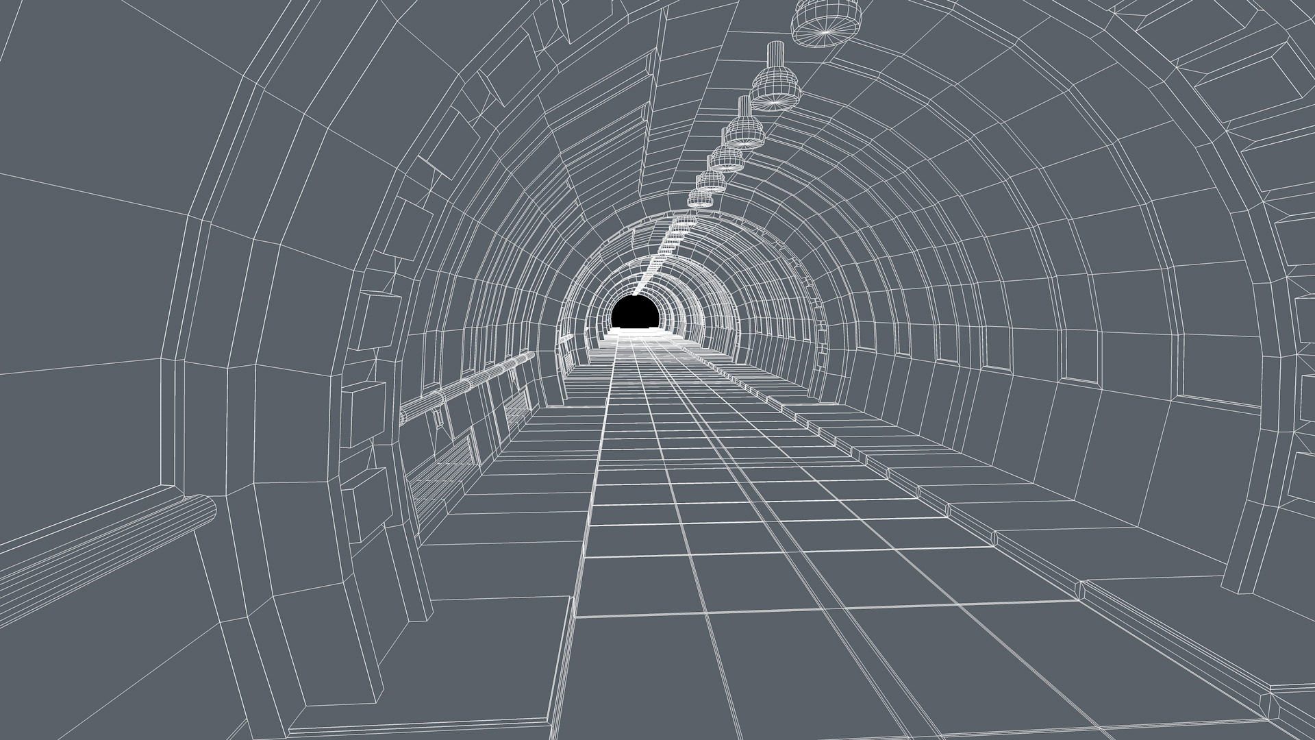 Tunnel Interior 3D model_9