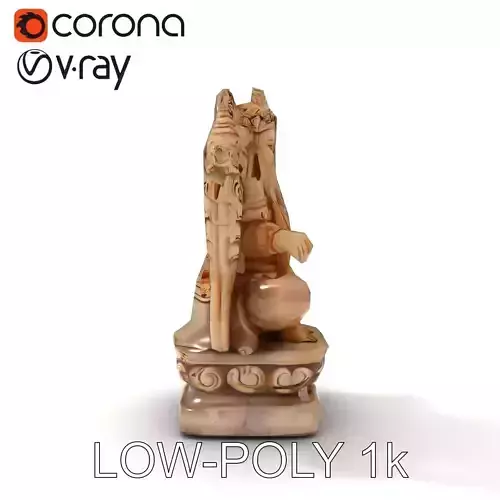 Intricate Ganesh Statue D Model Pack