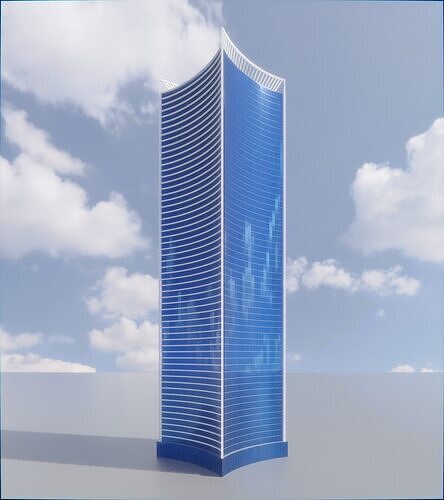 Parametric Building 1c5 3D model 2