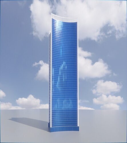 Parametric Building 1c5 3D model 4