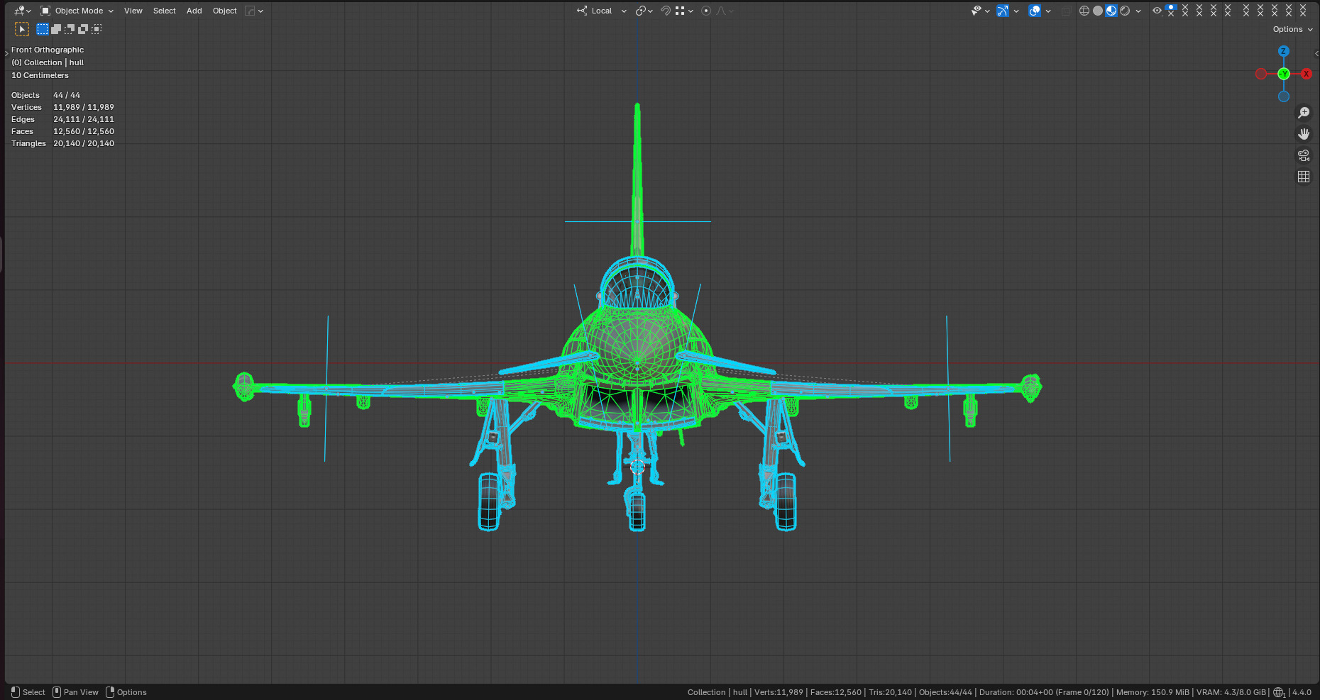 Eurofighter Typhoon Low-poly 3D model_5