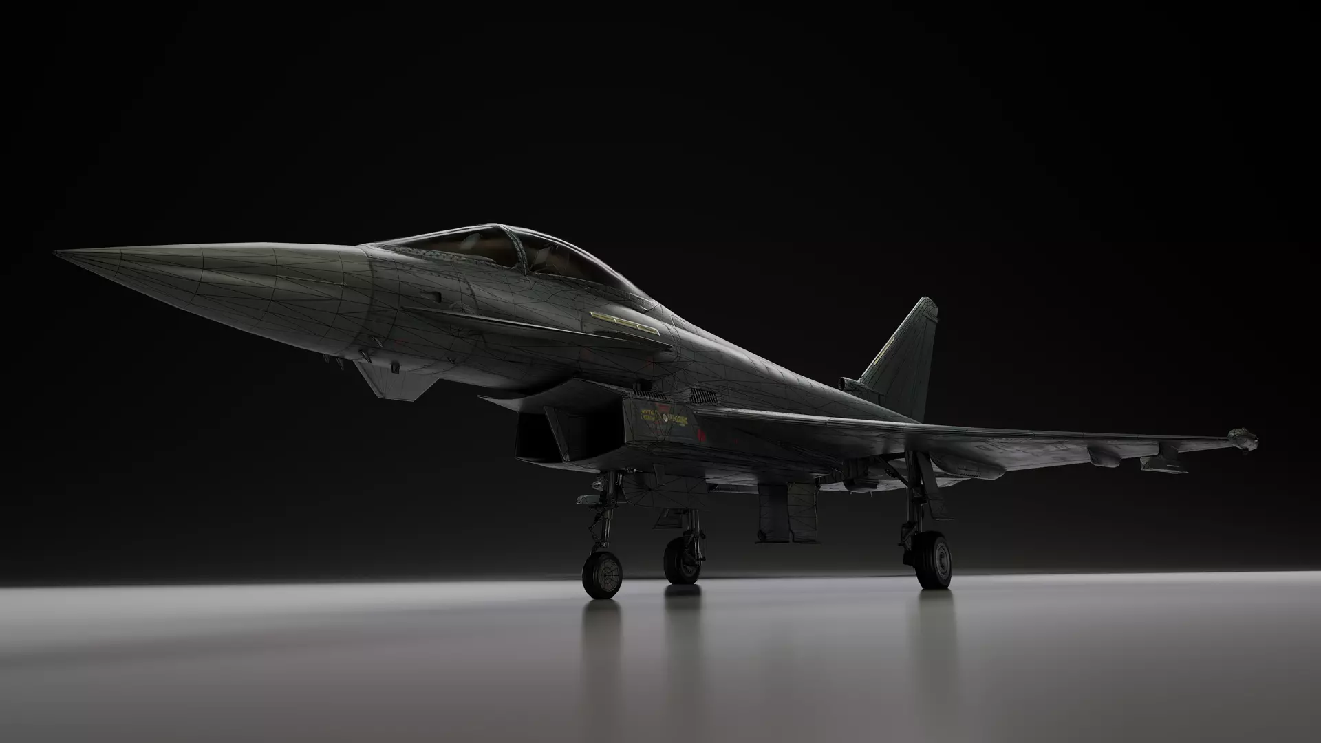 Eurofighter Typhoon Low-poly 3D model_0