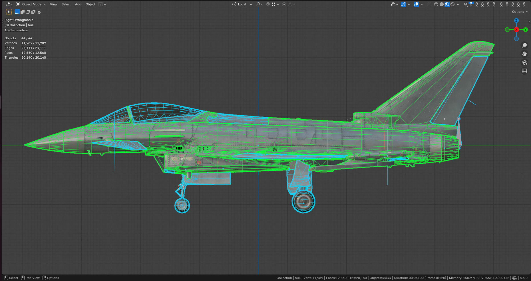 Eurofighter Typhoon Low-poly 3D model_4