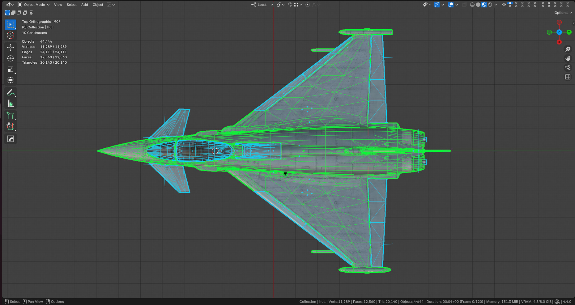 Eurofighter Typhoon Low-poly 3D model_7