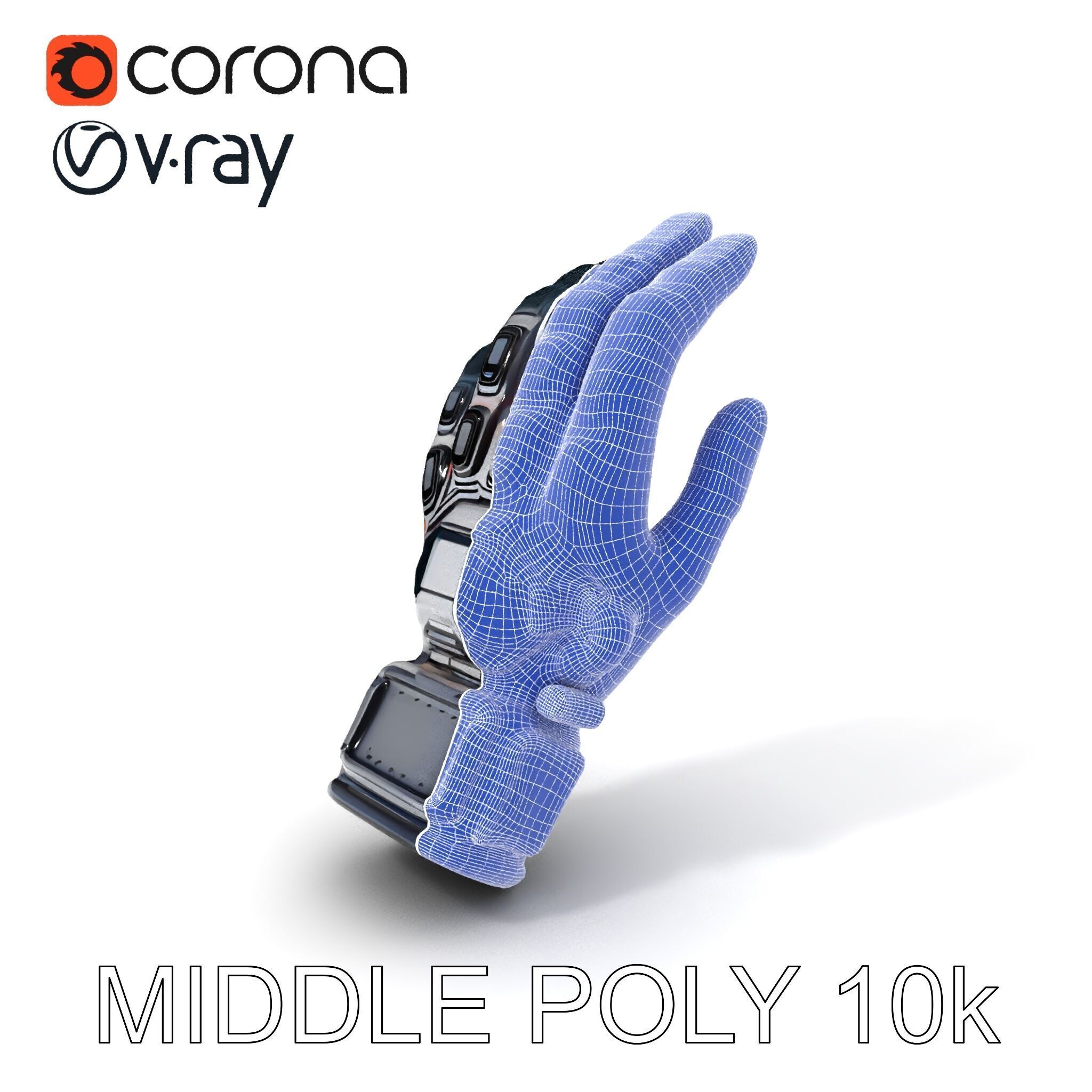 Futuristic Tech Glove Model Pack Low-poly 3D model_32