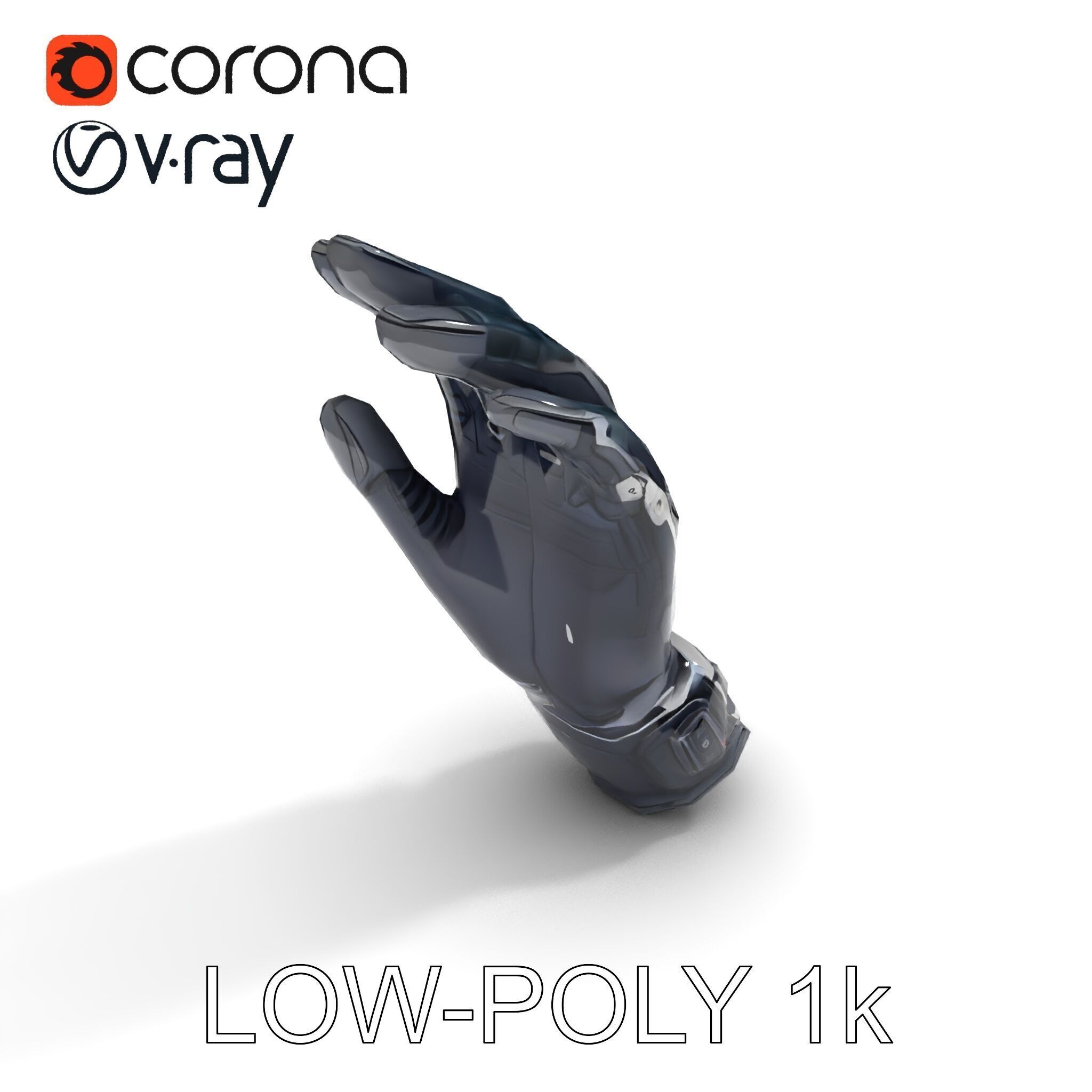 Futuristic Tech Glove Model Pack Low-poly 3D model_26