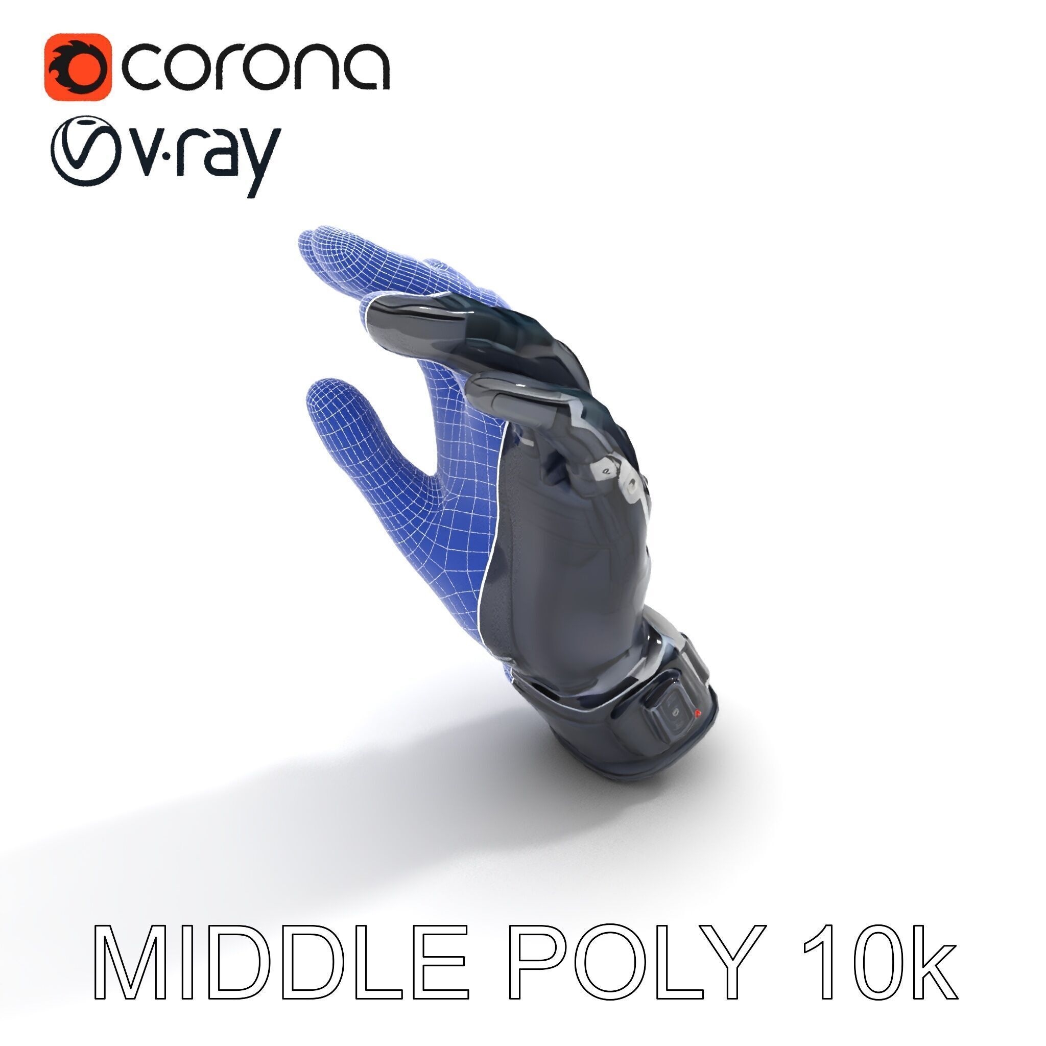 Futuristic Tech Glove Model Pack Low-poly 3D model_25