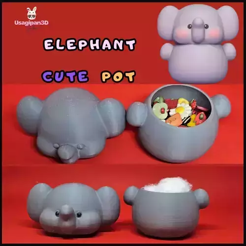 Elephant Cute Pot