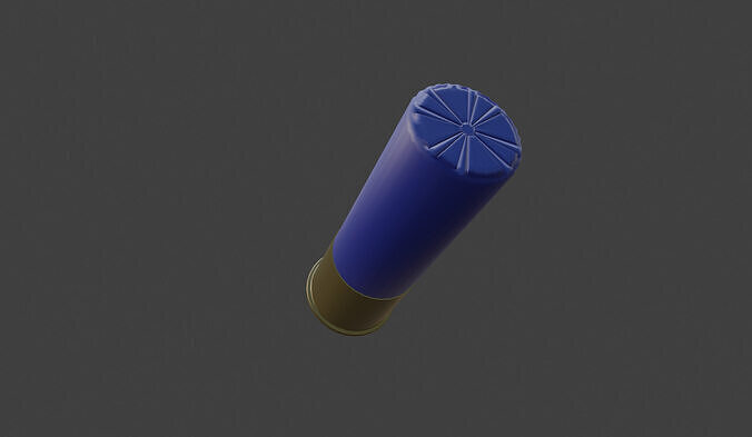 shotgun cartridge 12 gauge Free low-poly 3D model