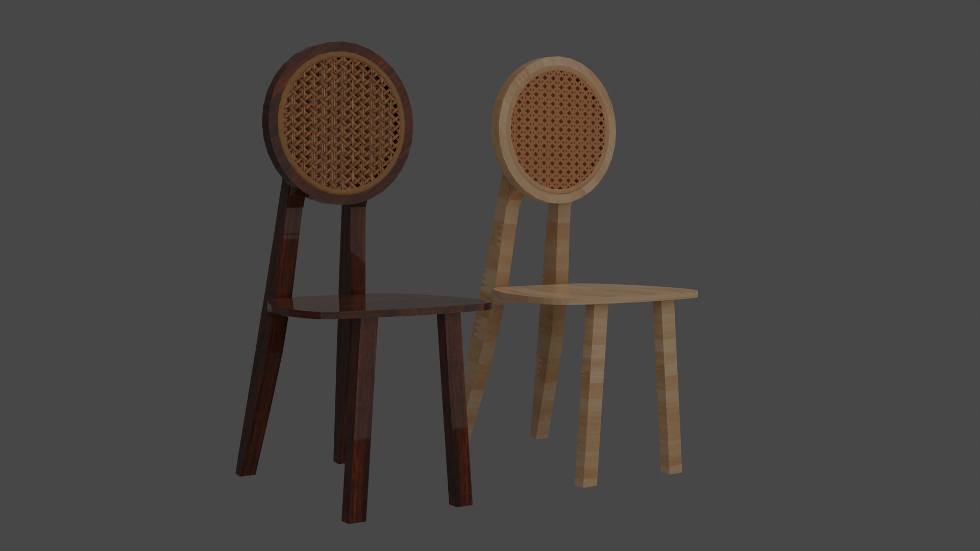 Five Types of Rattan Furniture 3D model_4