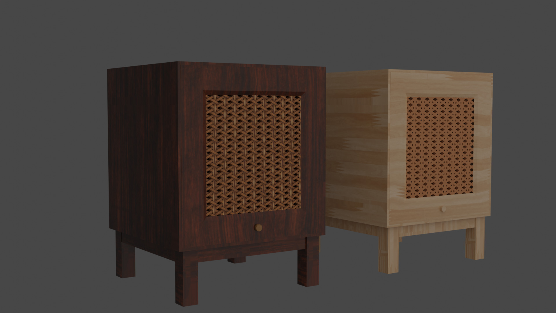 Five Types of Rattan Furniture 3D model_2