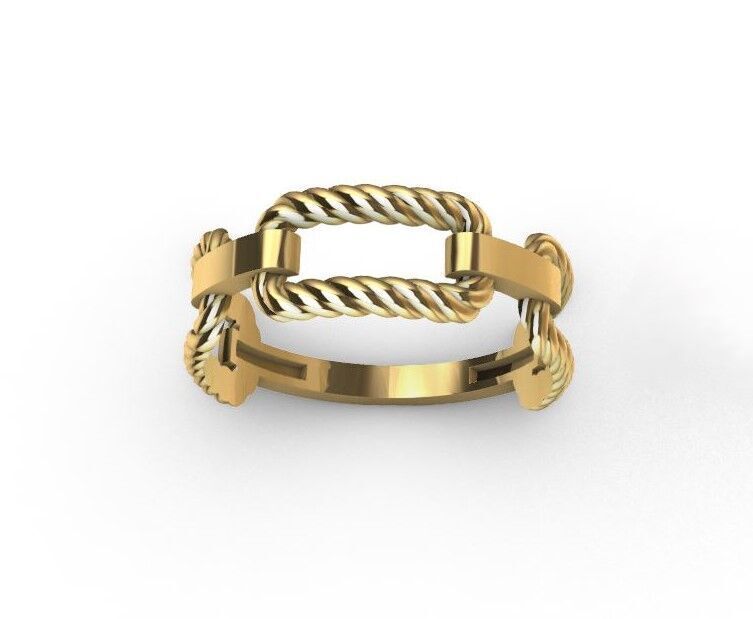 Rope Ring 3D print model_4