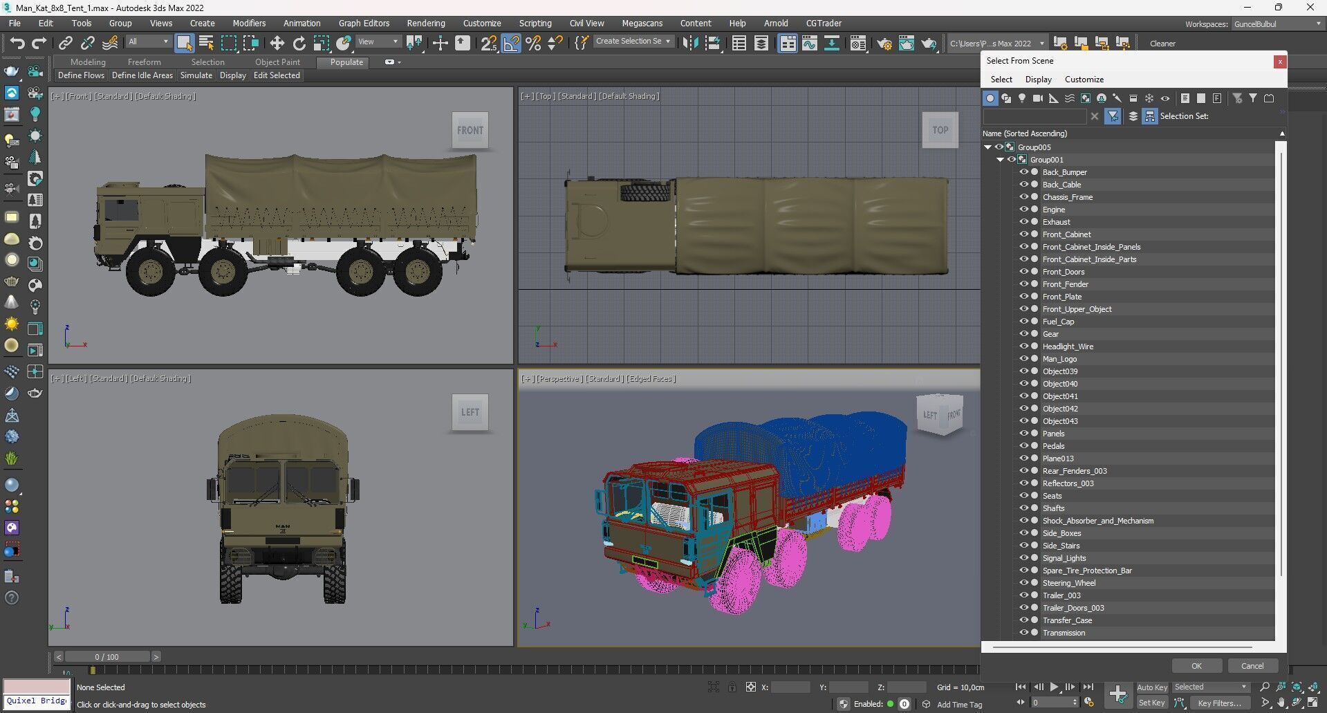 MAN KAT1 8x8 Military Truck 3D Model - Tactical Army Vehicle  3D model_26