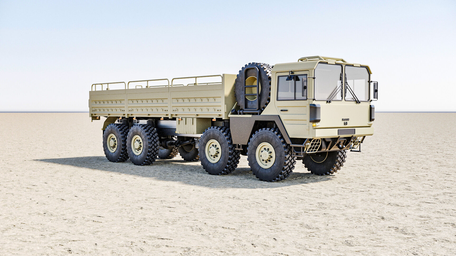 MAN KAT1 8x8 Military Truck 3D Model - Tactical Army Vehicle  3D model_8