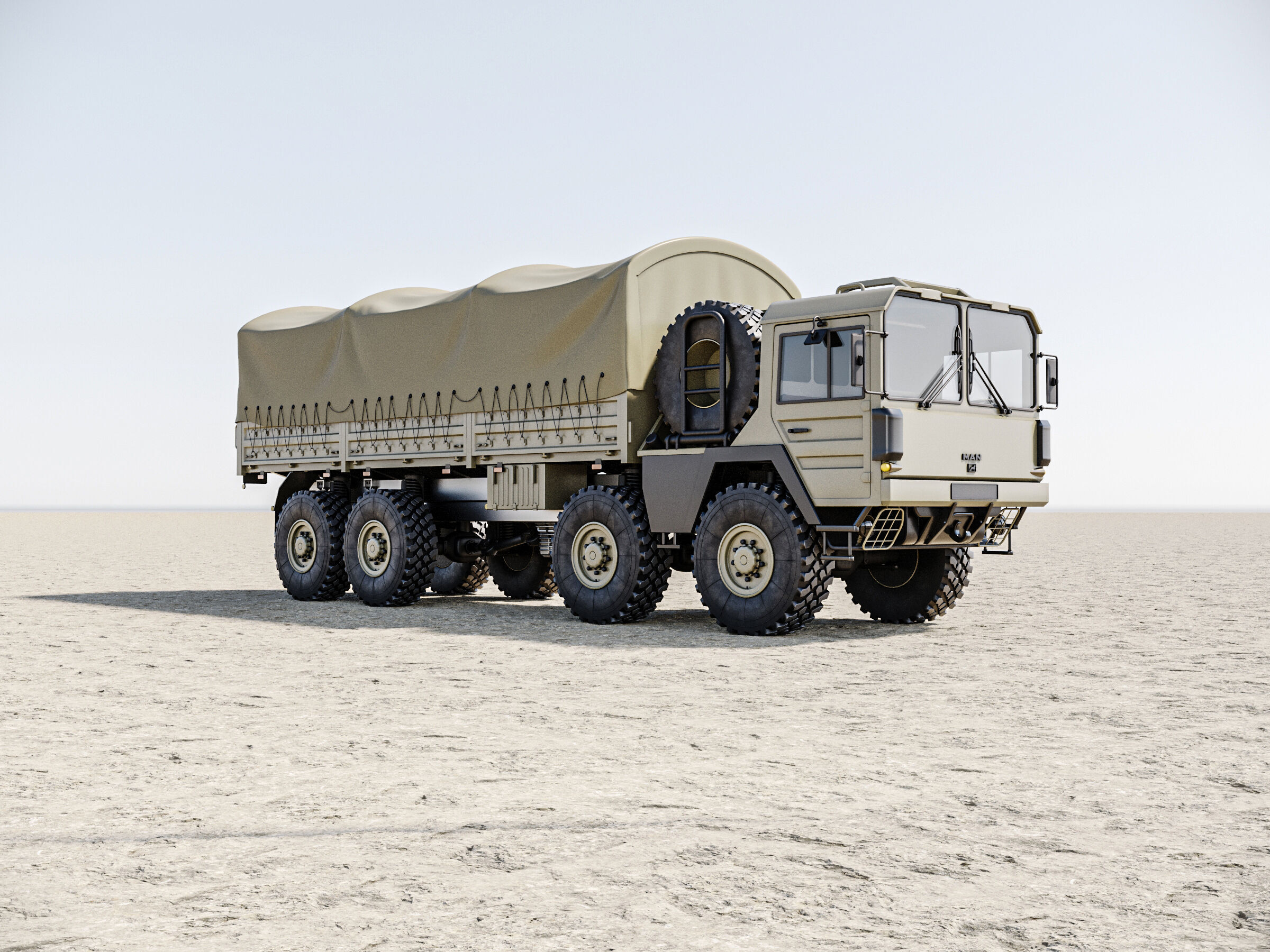 MAN KAT1 8x8 Military Truck 3D Model - Tactical Army Vehicle  3D model_4