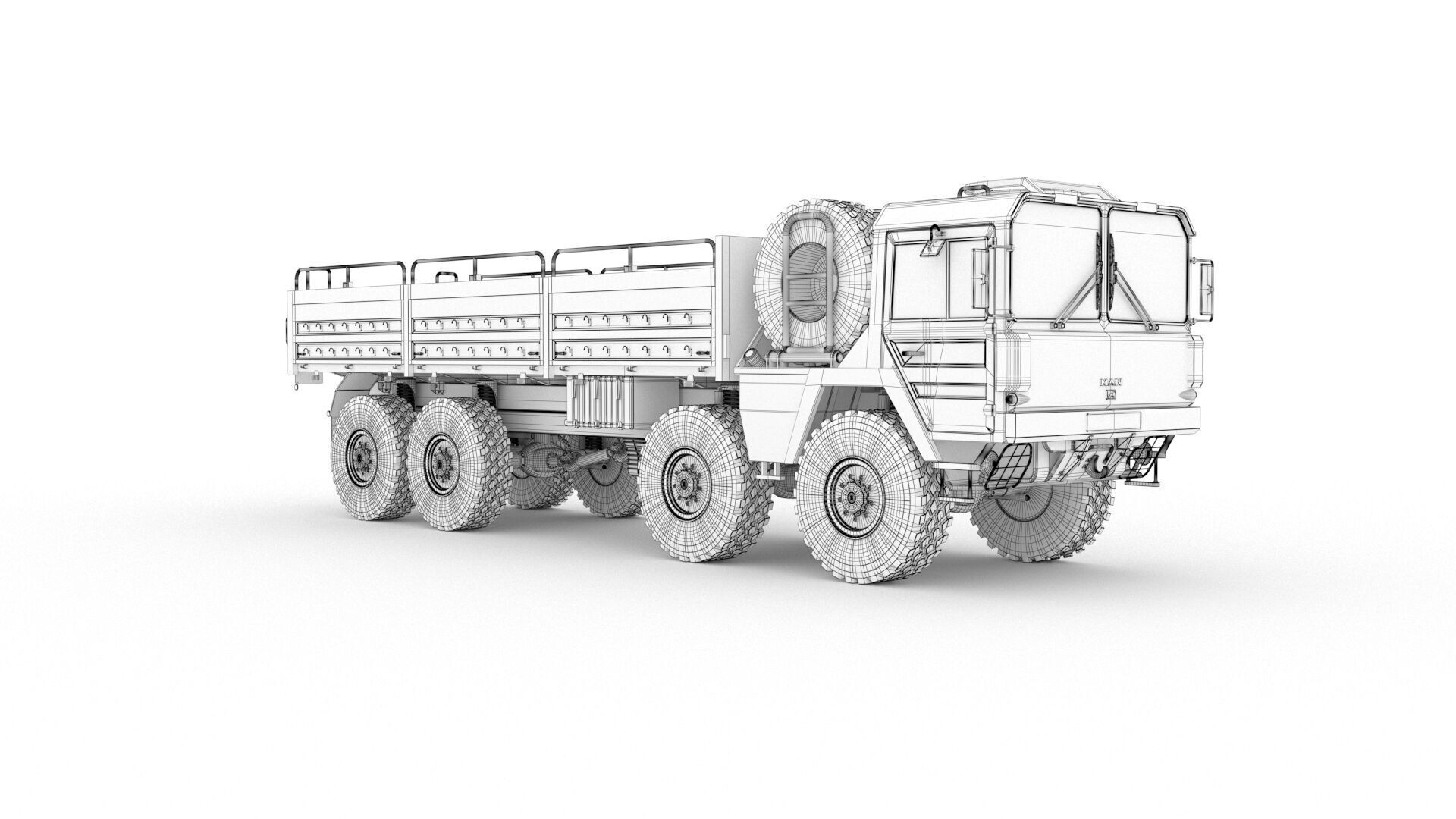 MAN KAT1 8x8 Military Truck 3D Model - Tactical Army Vehicle  3D model_19