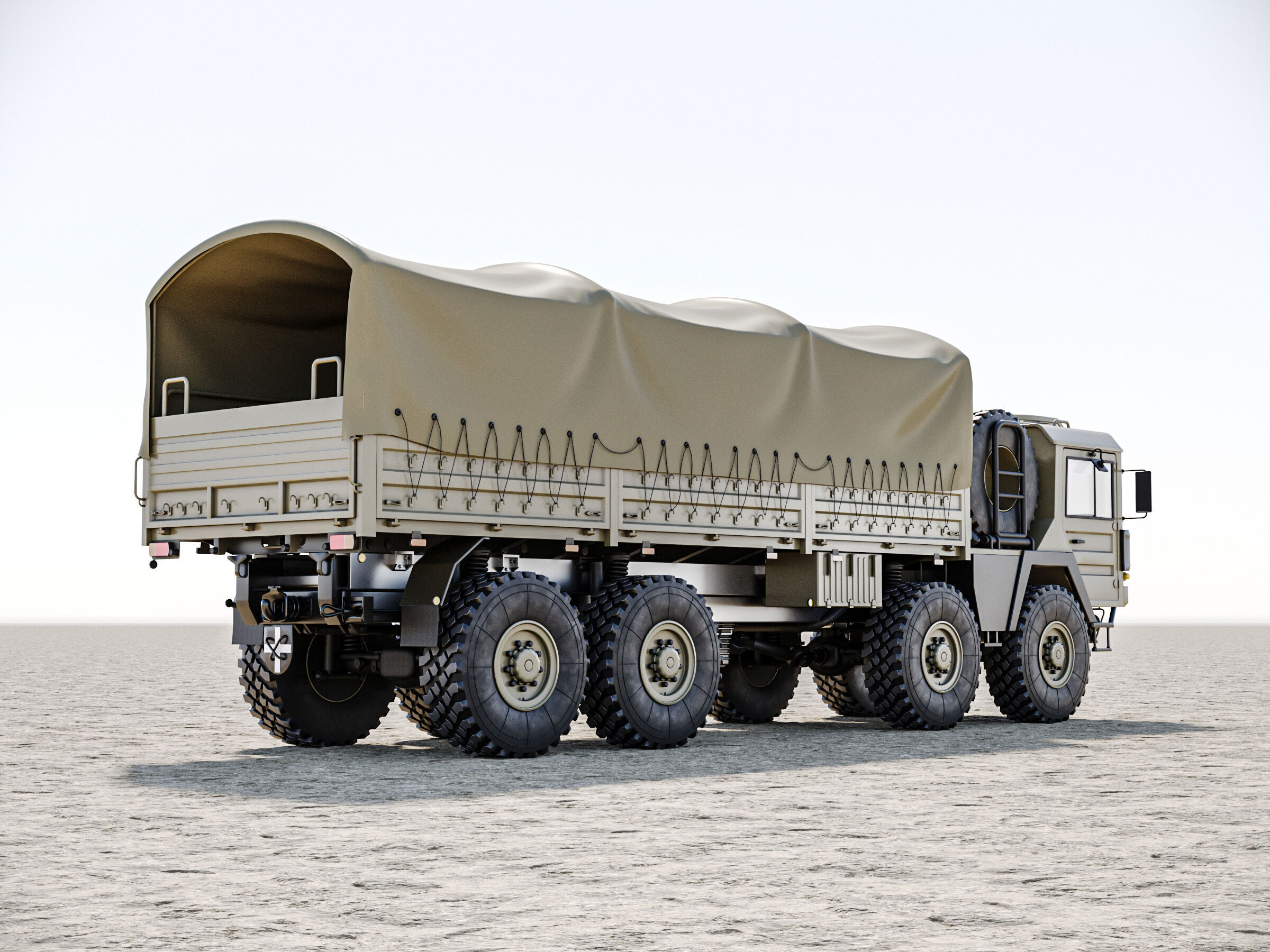 MAN KAT1 8x8 Military Truck 3D Model - Tactical Army Vehicle  3D model_2